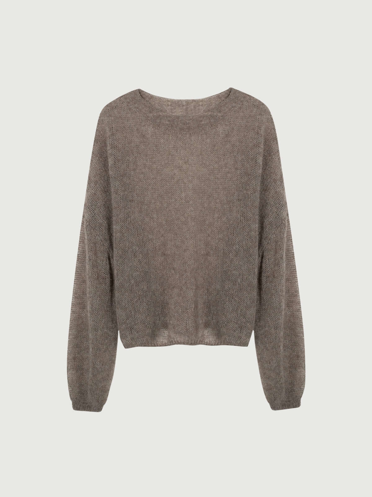 Meilleur Moment - Round Neck Sweater in Raw Velvet Brown