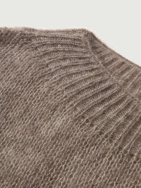 Meilleur Moment - Round Neck Sweater in Raw Velvet Brown