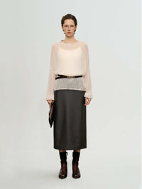 Meilleur Moment - Round Neck Sweater in White