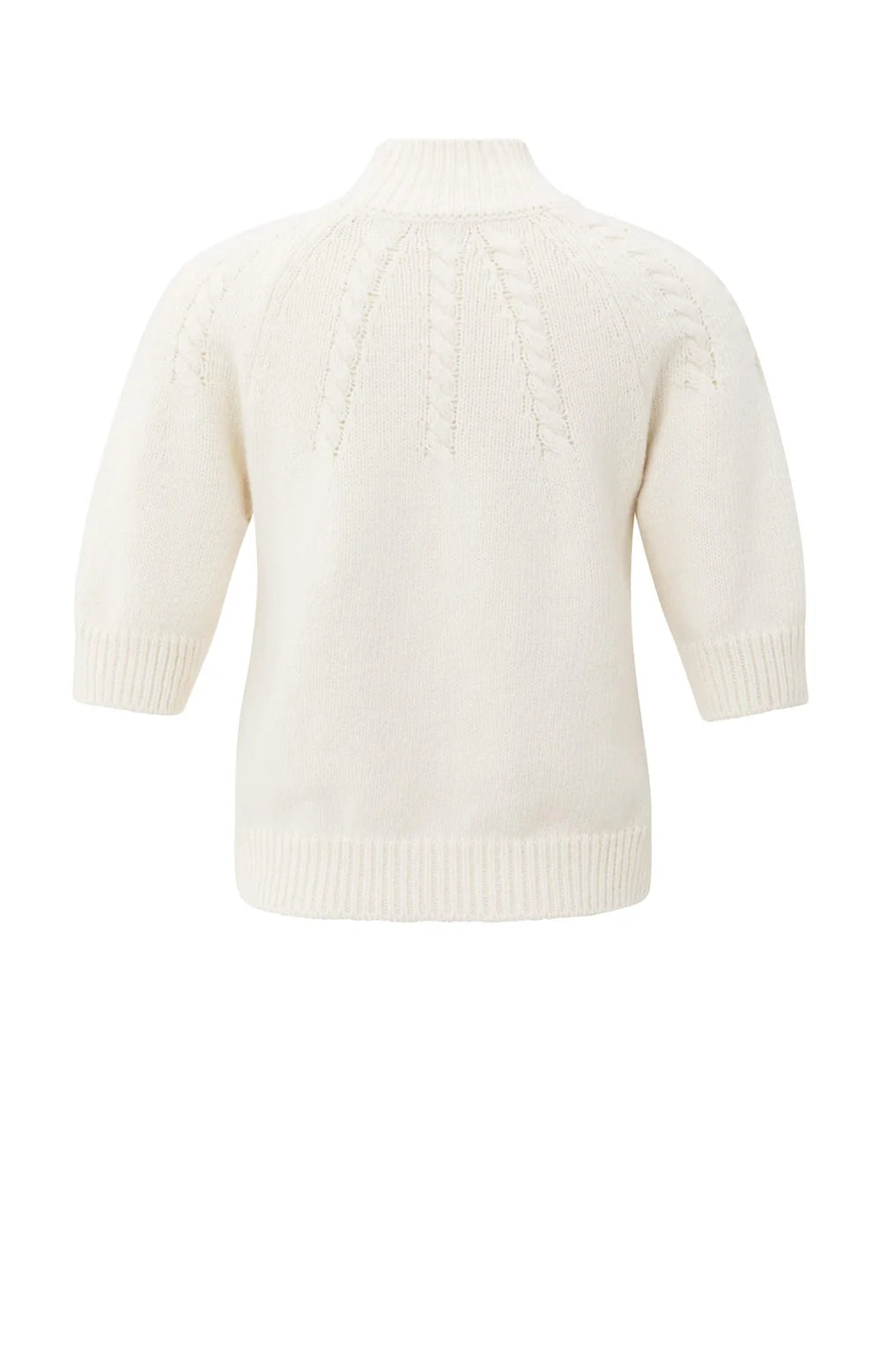 YAYA - Chunky knit sweater with cable details in Off White