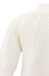 YAYA - Chunky knit sweater with cable details in Off White