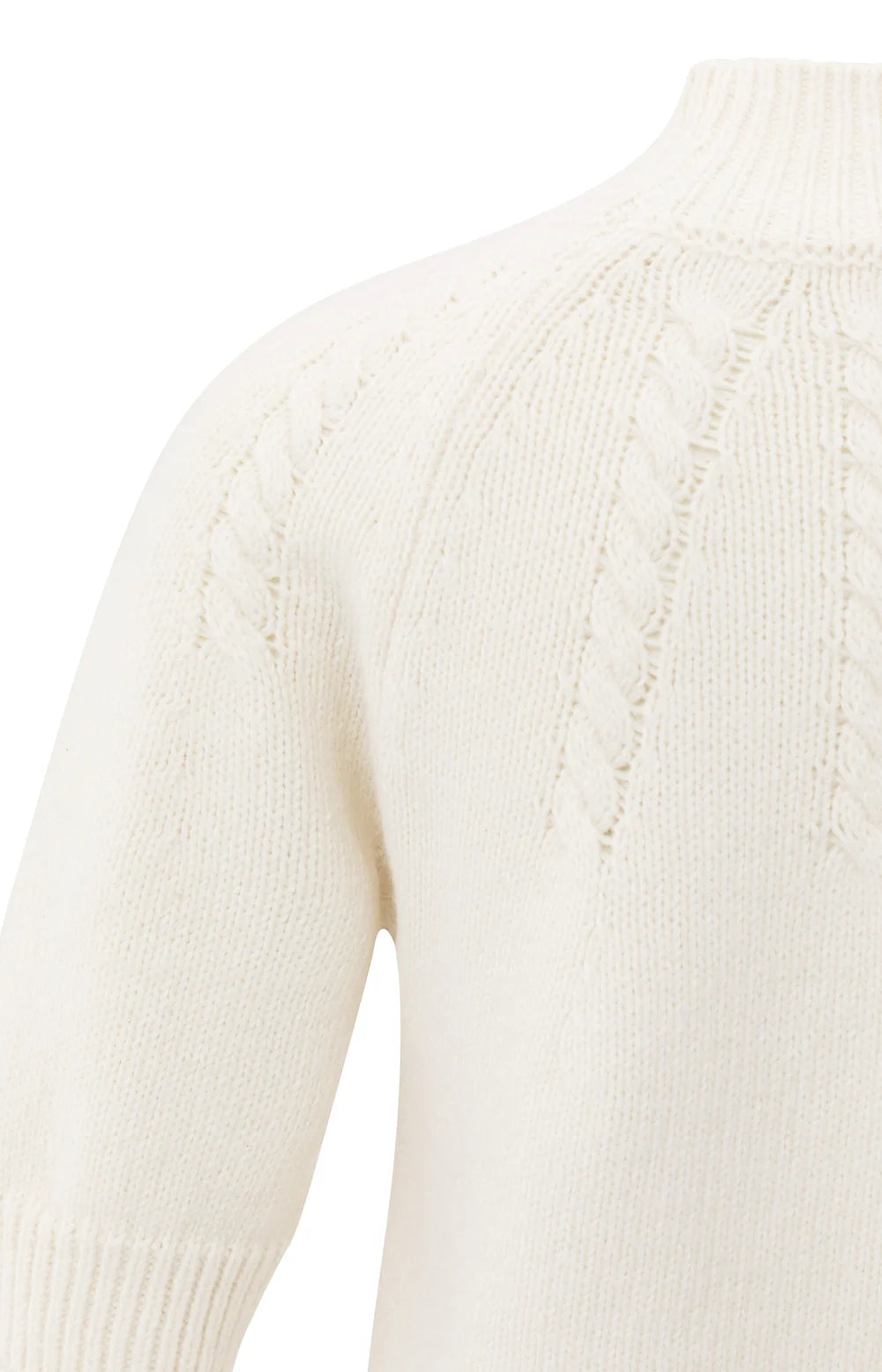 YAYA - Chunky knit sweater with cable details in Off White
