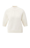 YAYA - Chunky knit sweater with cable details in Off White