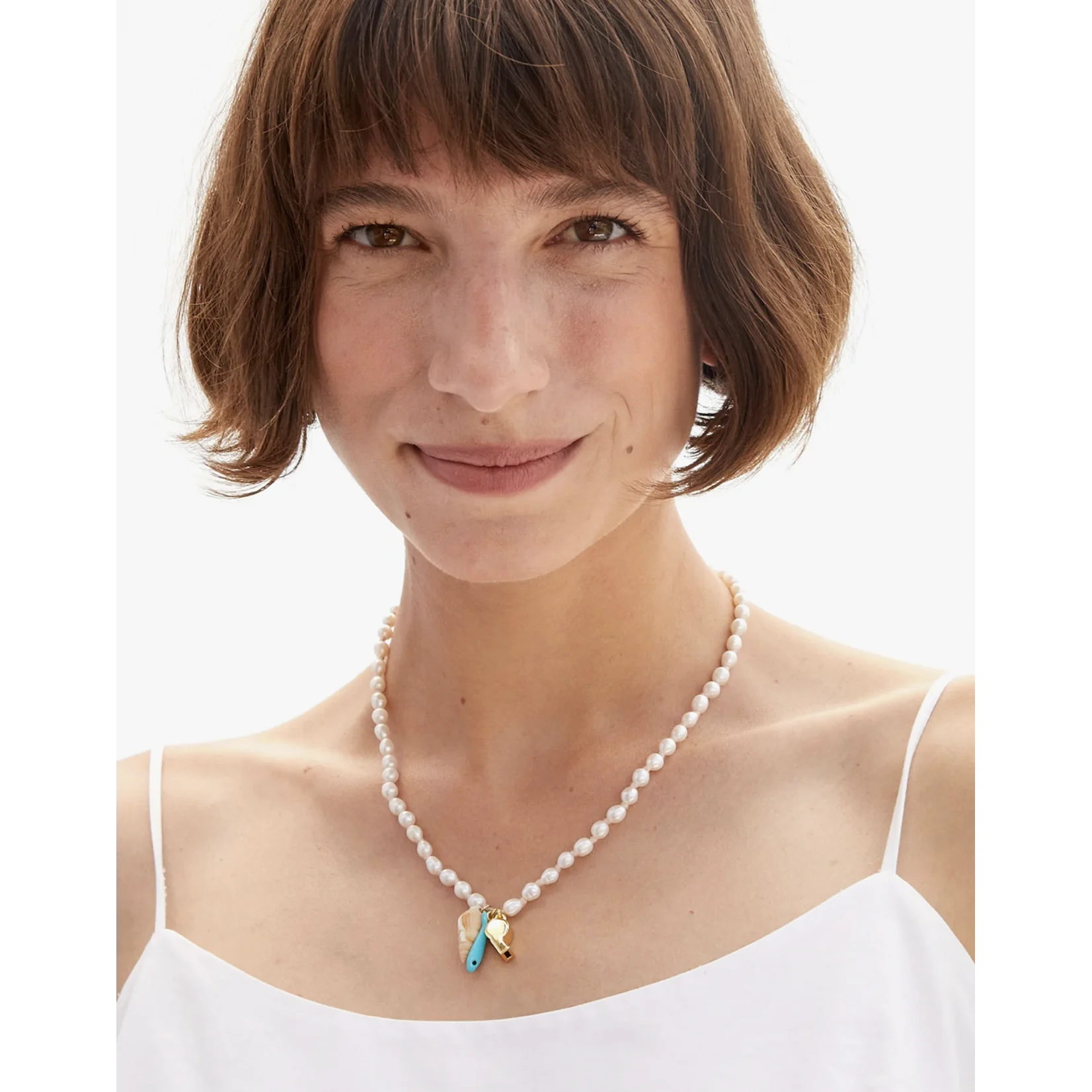 Clare V. - Freshwater Pearl Charm Necklace