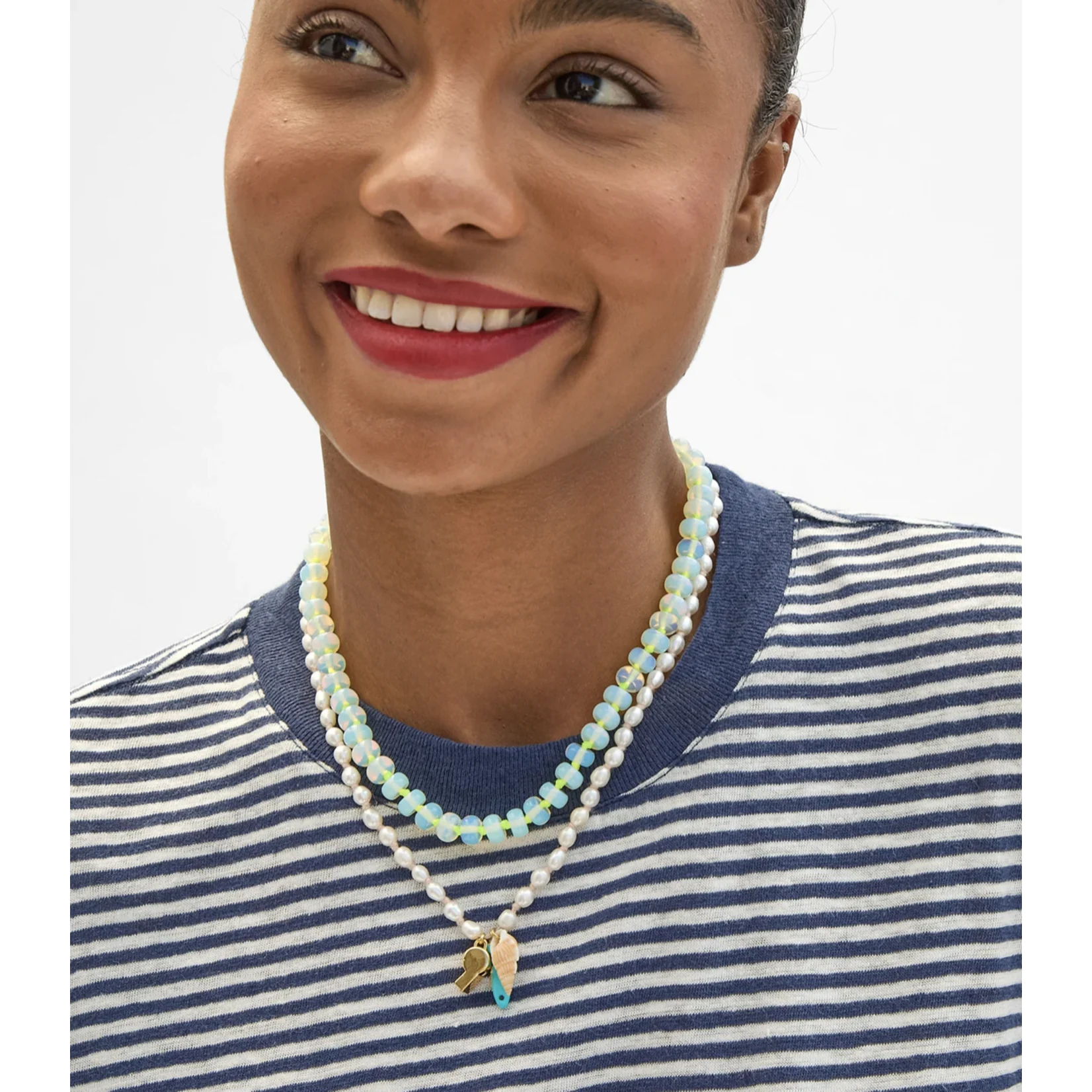Clare V. - Freshwater Pearl Charm Necklace