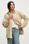Velvet - Rosa - Cotton Canvas Jacket in Sand