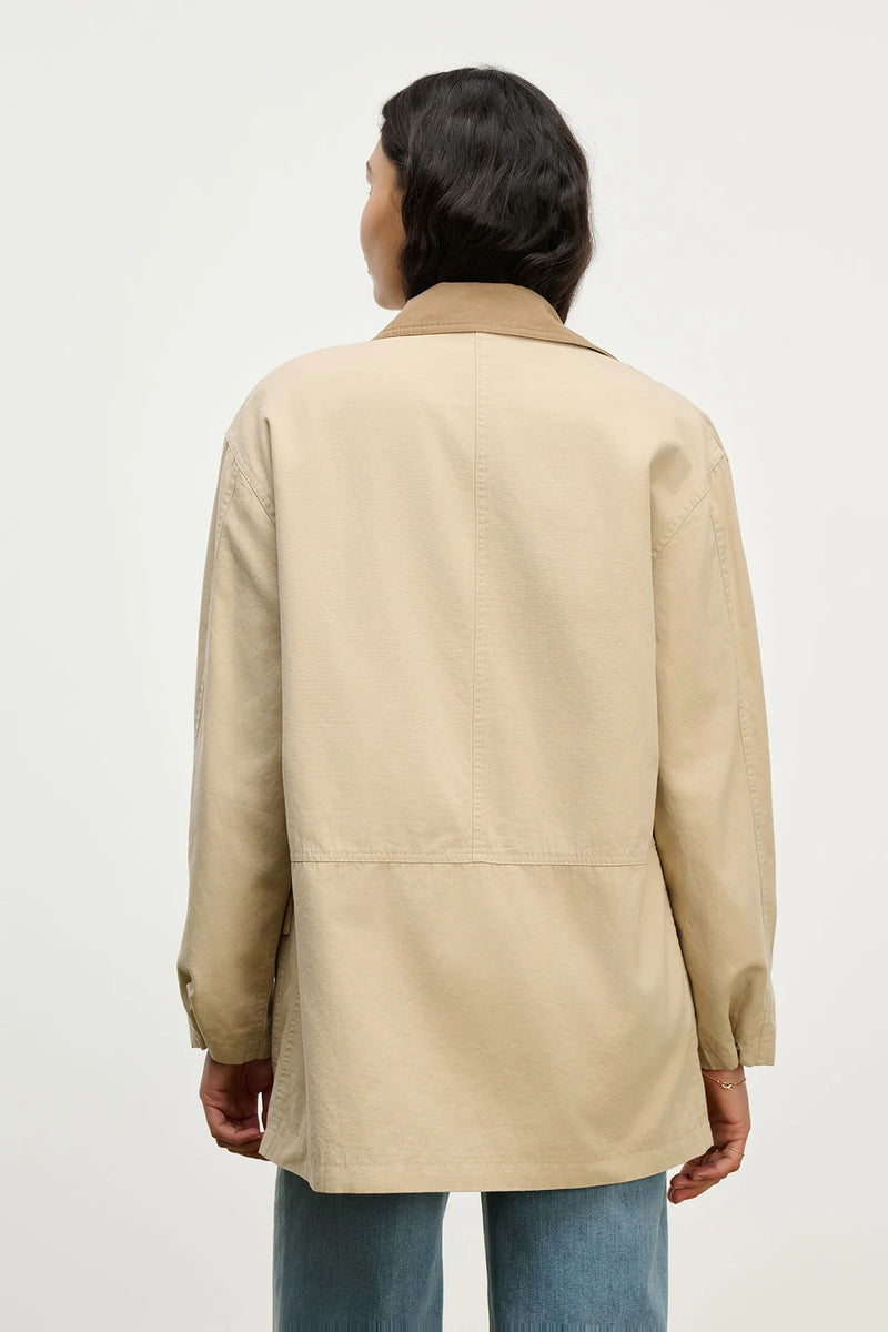 Velvet - Rosa - Cotton Canvas Jacket in Sand