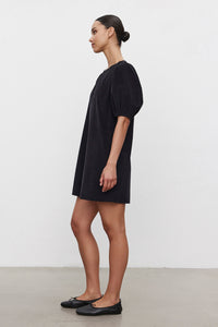 Velvet - Cathy - Cotton Corduroy Dress in Black