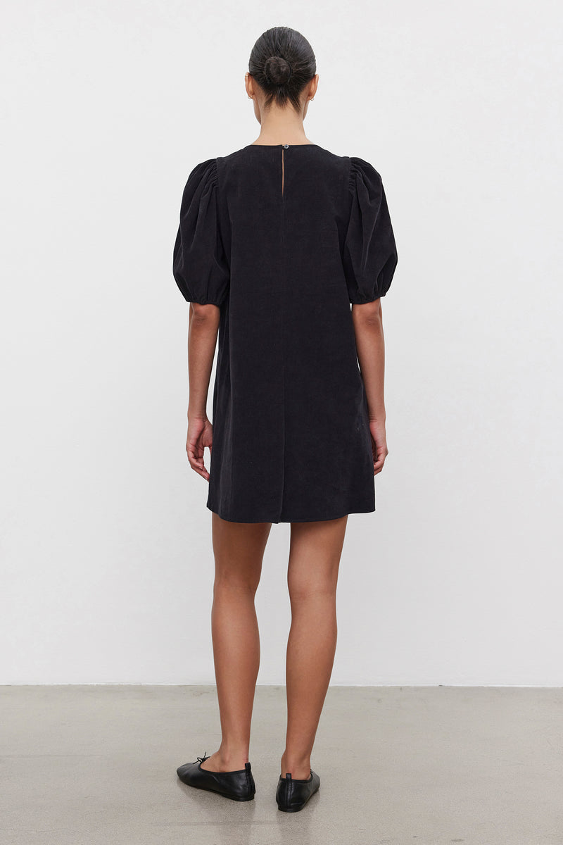 Velvet - Cathy - Cotton Corduroy Dress in Black