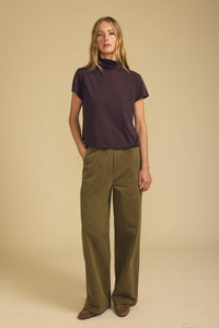 Velvet - Savi Cotton Slub Mock Neck Tee