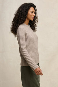 Velvet - Imana - Wool Blend Sweater in Tan