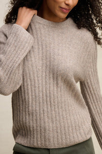Velvet - Imana - Wool Blend Sweater in Tan