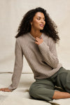 Velvet - Imana - Wool Blend Sweater in Tan