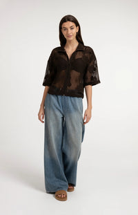 YAYA - Crochet Jacket with Floral Pattern