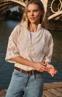 YAYA - Crochet Jacket with Floral Pattern