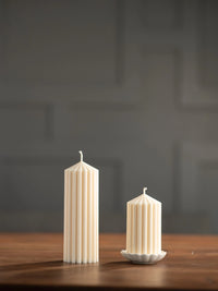 ZOET Studio - Large Ribbed Pillar Candle