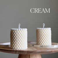 Estelle Studio - Bubble Pillar Candle in Cream