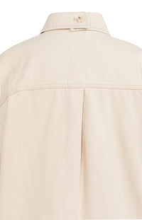 YAYA - Denim Twill Short Sleeve Jacket in Desert Beige