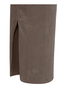 YAYA - Dress with Crinkle Texture in Washed Brown