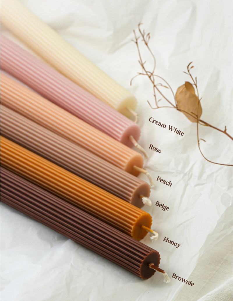 ZOET Studio - Ribbed Thick Taper Candle