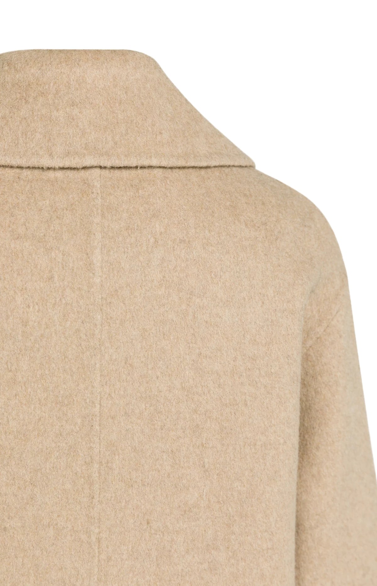 YAYA - Long Wool Blend Coat in Cornstalk Brown Melange