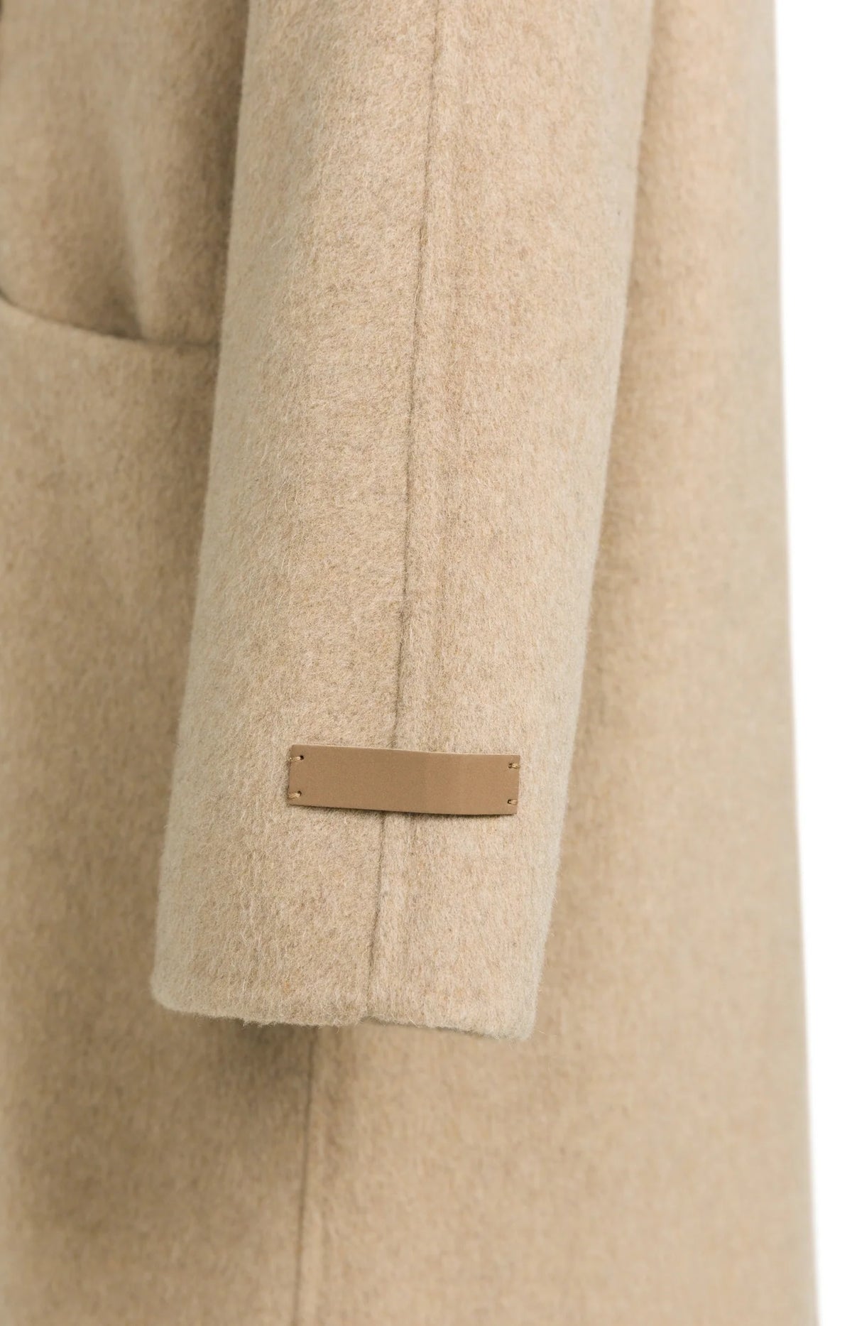 YAYA - Long Wool Blend Coat in Cornstalk Brown Melange