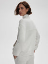 Varley - Celeste Button Through Sweat in Ivory Marl