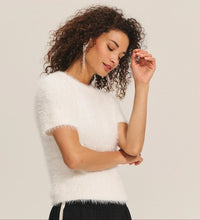 Velvet - Kit - Feather Yarn Sweater in Milk