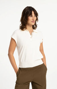 YAYA - Sleeveless Polo Sweater - Off White
