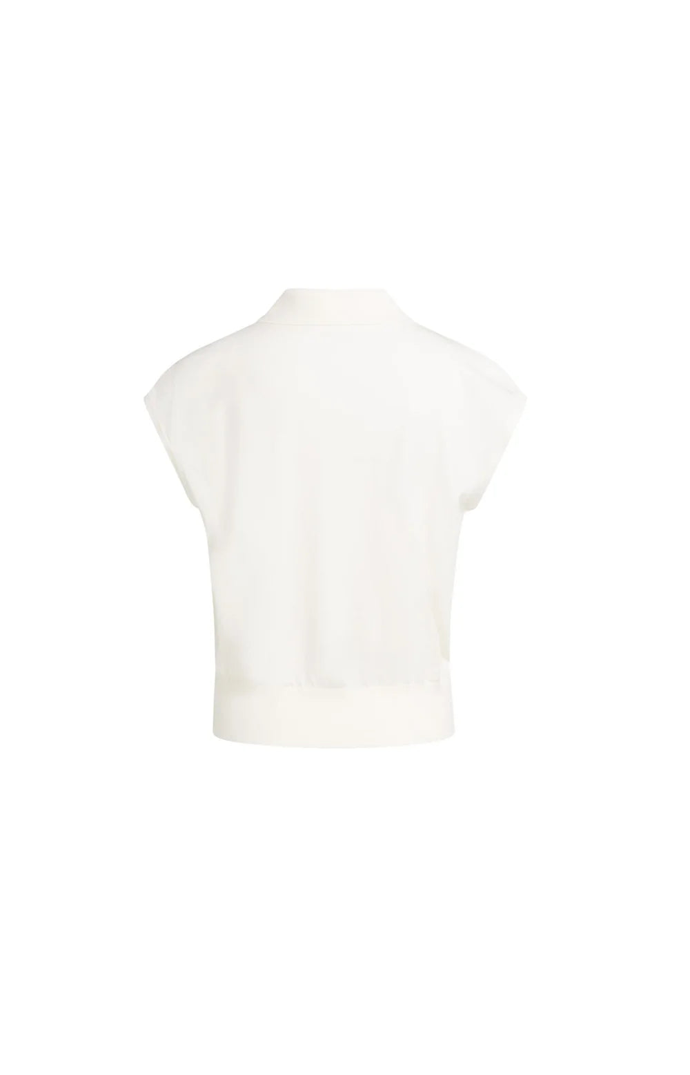 YAYA - Sleeveless Polo Sweater - Off White