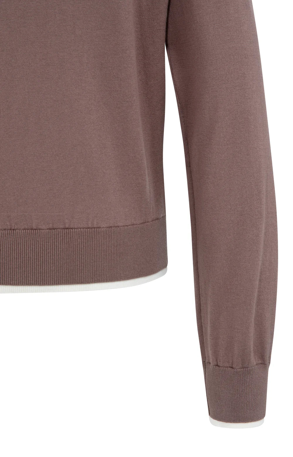 YAYA - Boatneck Sweater in Deep Taupe Brown