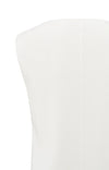 YAYA - Fine Knitted V-Neck Gilet in Pure White