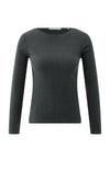 YAYA - Light Structured Knitted Top in Oyster Black