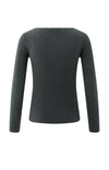 YAYA - Light Structured Knitted Top in Oyster Black