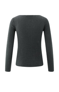 YAYA - Light Structured Knitted Top in Oyster Black