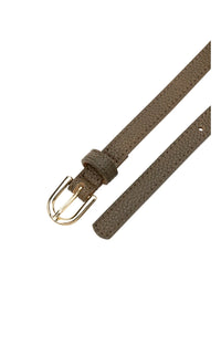 YAYA - Fine Leather Belt with Round Buckle