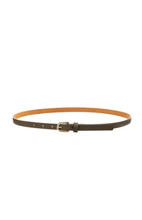 YAYA - Fine Leather Belt with Round Buckle