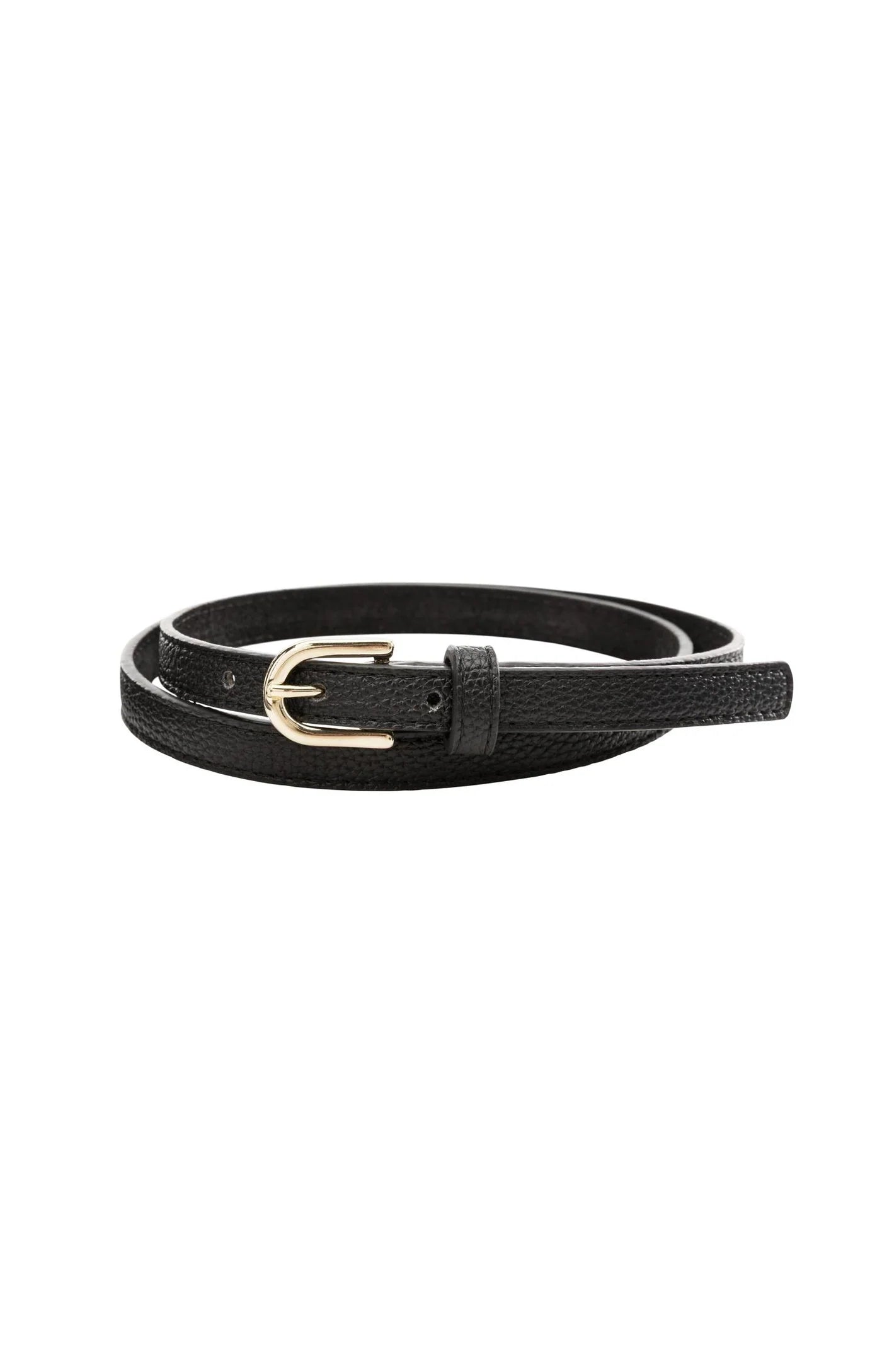YAYA - Fine Leather Belt with Round Buckle