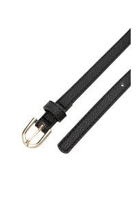 YAYA - Fine Leather Belt with Round Buckle
