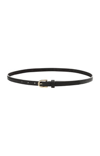 YAYA - Fine Leather Belt with Round Buckle