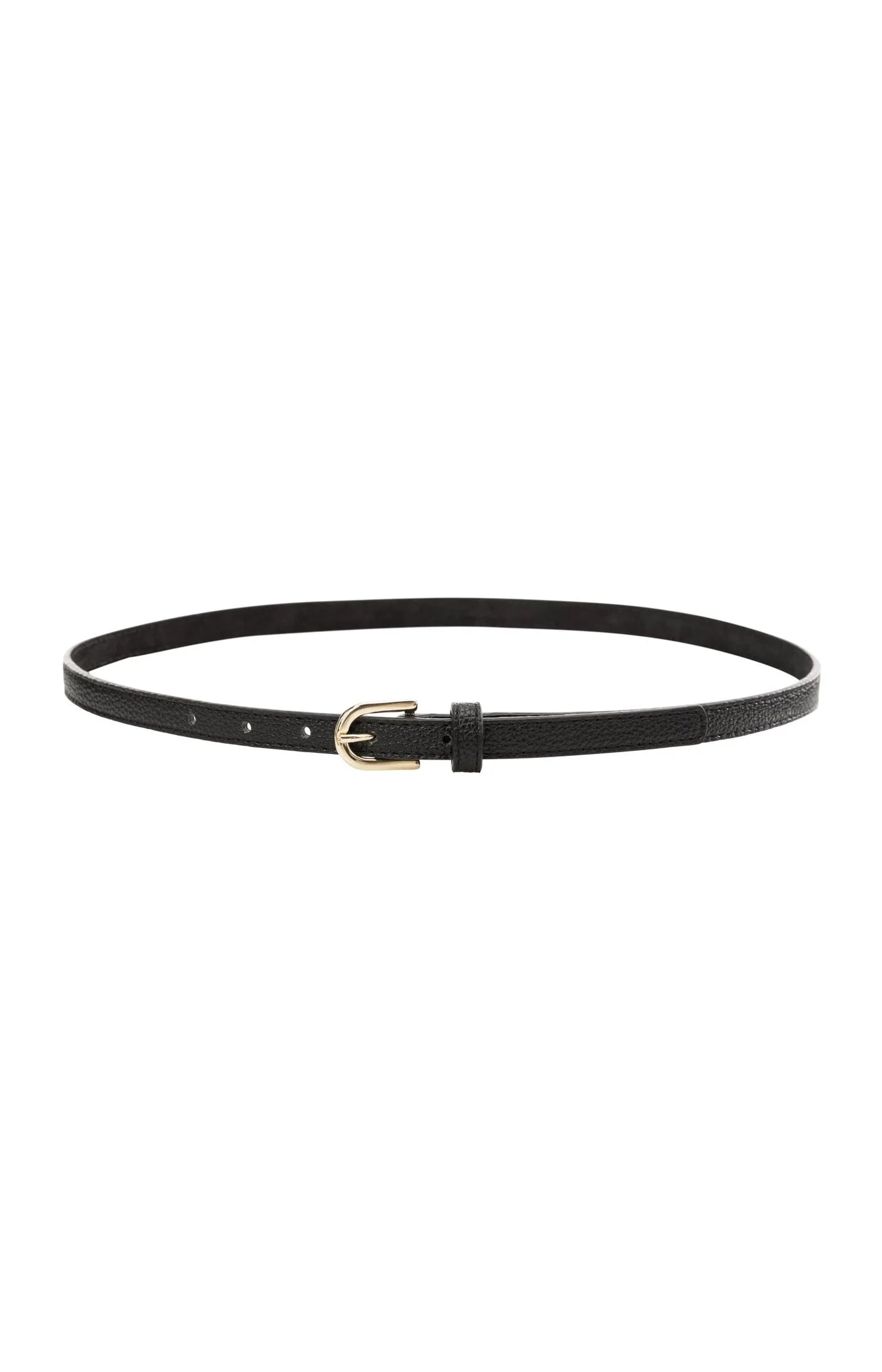 YAYA - Fine Leather Belt with Round Buckle