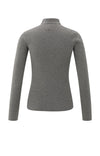 YAYA - Fitted Rib Turtleneck Sweater in Taupe Grey
