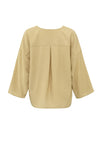 YAYA - Loose Fit V-Neck Blouse in Croissant Brown