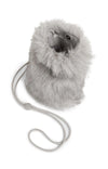 YAYA - Billy Fluffy Phone Bag with Cord in Light Grey