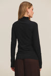 Velvet - Talisia - Gauzy Whisper Mock Neck in Black