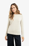 YAYA - Heavyweight Jersey Top in Almond Milk Beige