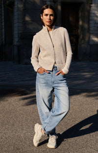 YAYA - Loose Fit Hight Waist Jeans in Blue Denim