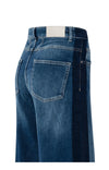 YAYA - High Waist Jeans with Tape Detail in Dark Blue Denim