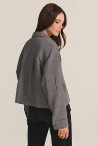 Velvet - Adeline -  Dual Button Up Gauze Top in Houndstooth