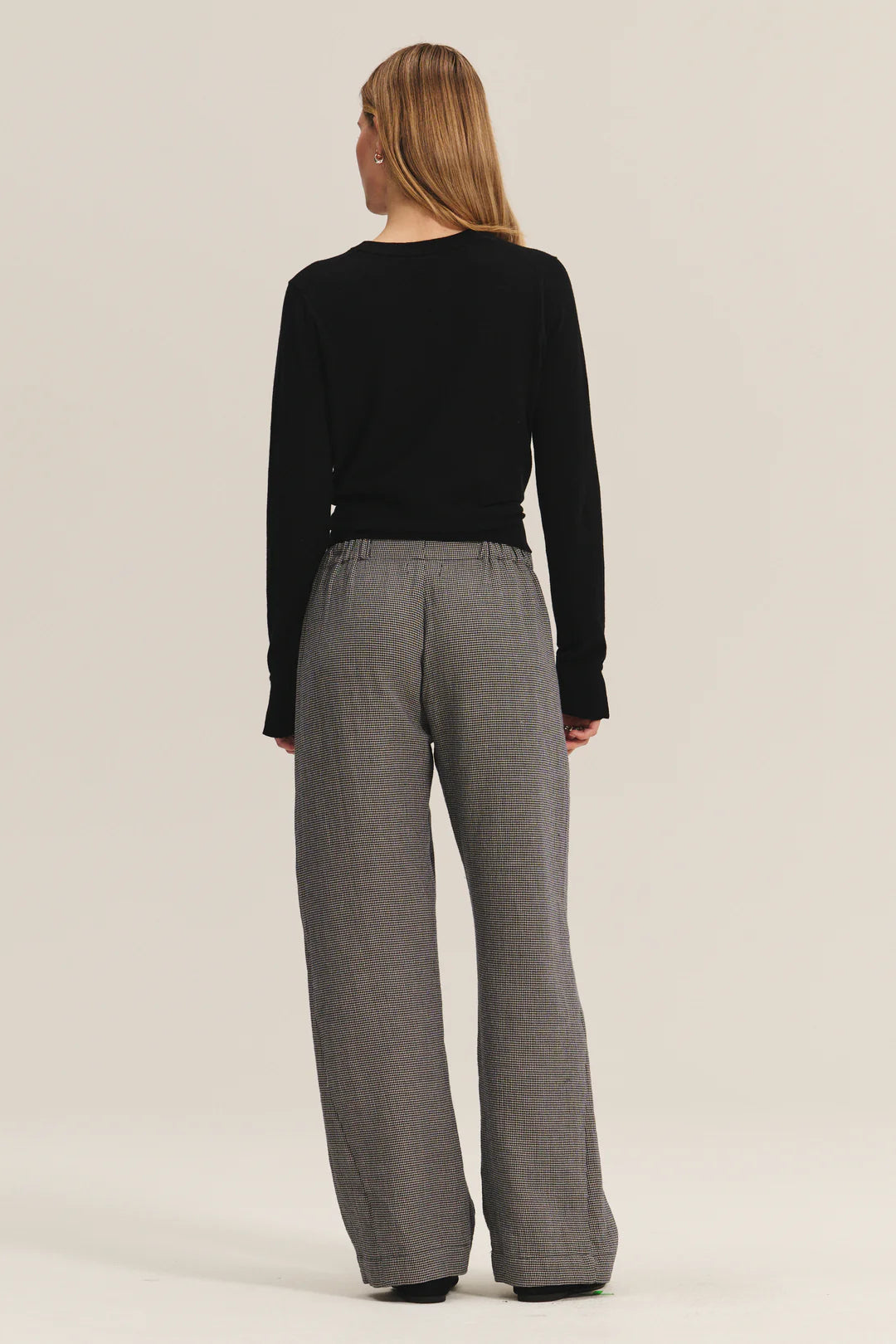 Velvet - Braylen - Dual Gauze Pant in Houndstooth